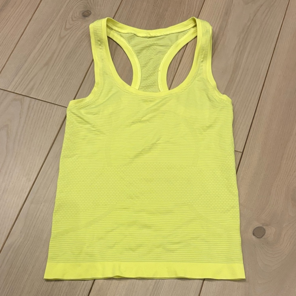 Lululemon Athletica Neon Yellow Tank Top